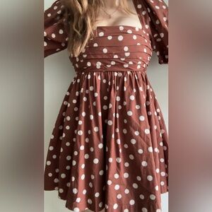 Abercrombie & Fitch Emerson Dress - Polka Dot Poplin Puff Sleeve. Size S. LN.
